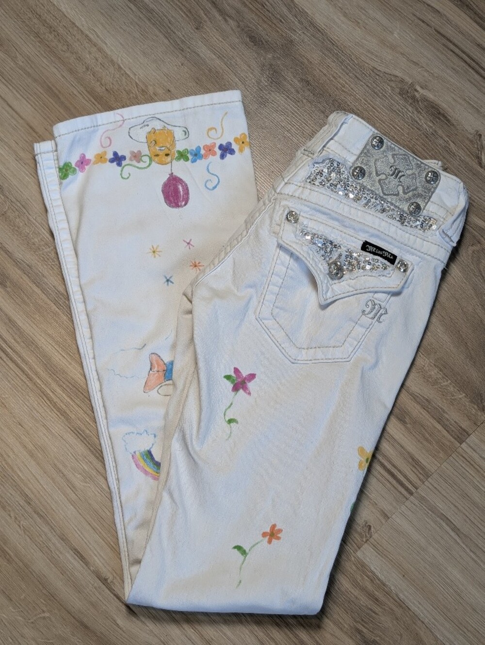 Miss Me Customized Boot cut Jeans Sanrio Characters